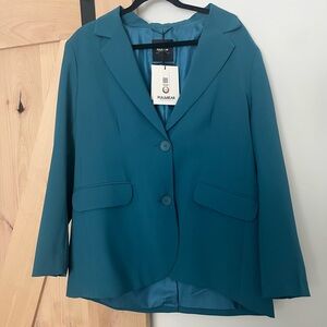 Pull&Bear Teal Blazer Jacket
